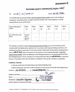Building Certificate