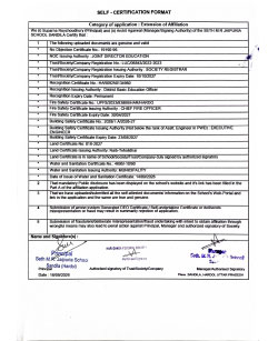 Self Certificate